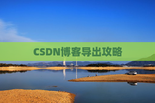 CSDN博客导出攻略